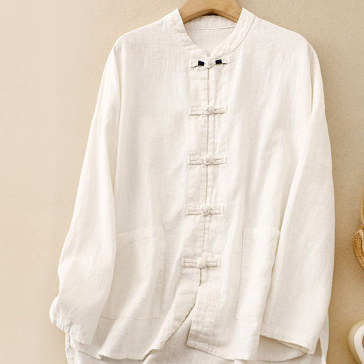 Ropa informal de algodón con Buddha Stones - Blanco - US8-10，UK/AU12-14，EU40-42 (2XL) - image 19