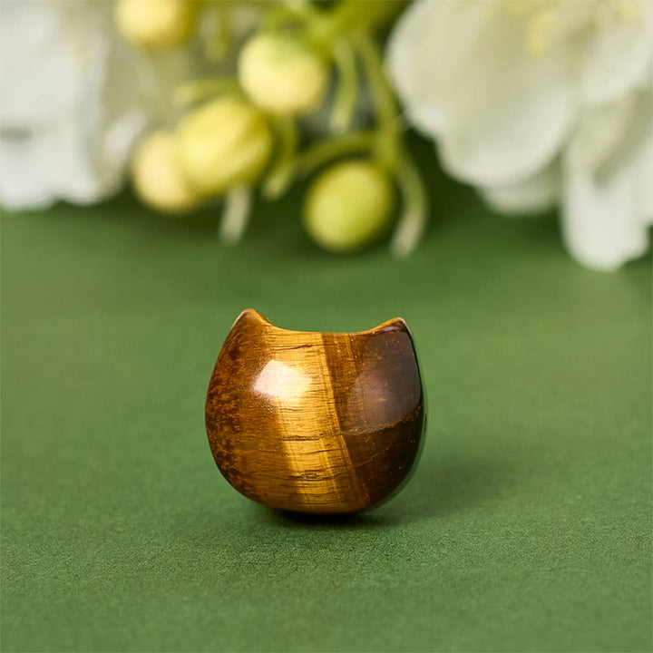 Pulsera de protección con ojo de tigre y gato de plata de ley 925 Buddha Stones - image 8