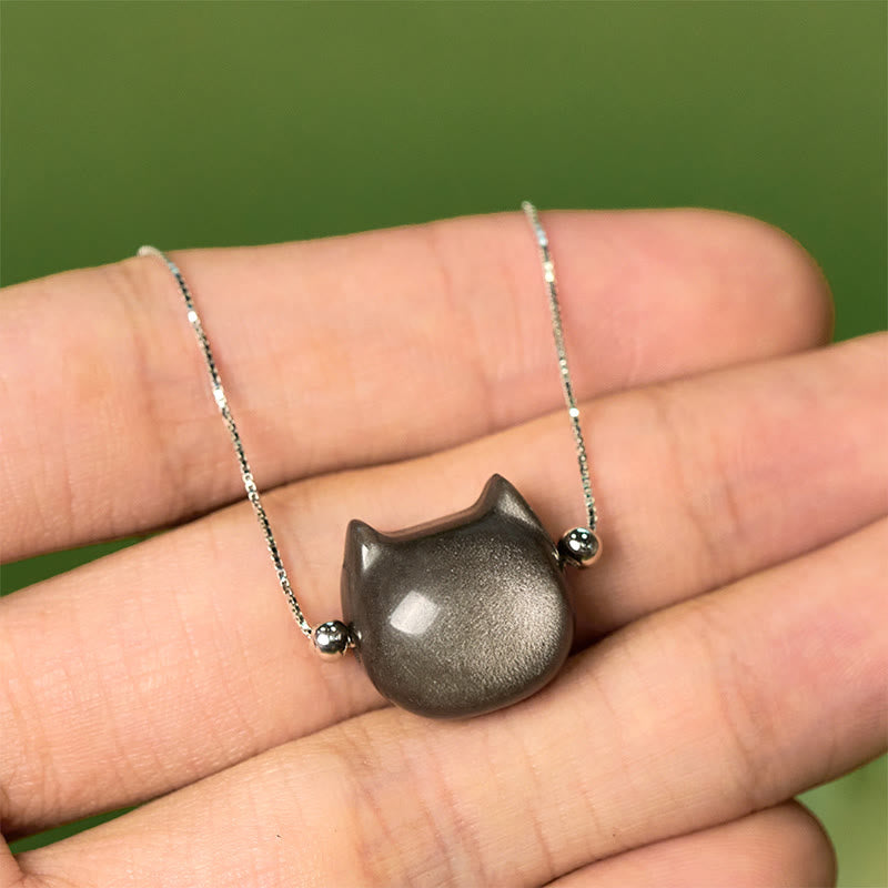 Pulsera relajante de obsidiana dorada con Buddha Stones en plata de ley 925 y brillo plateado. - image 1