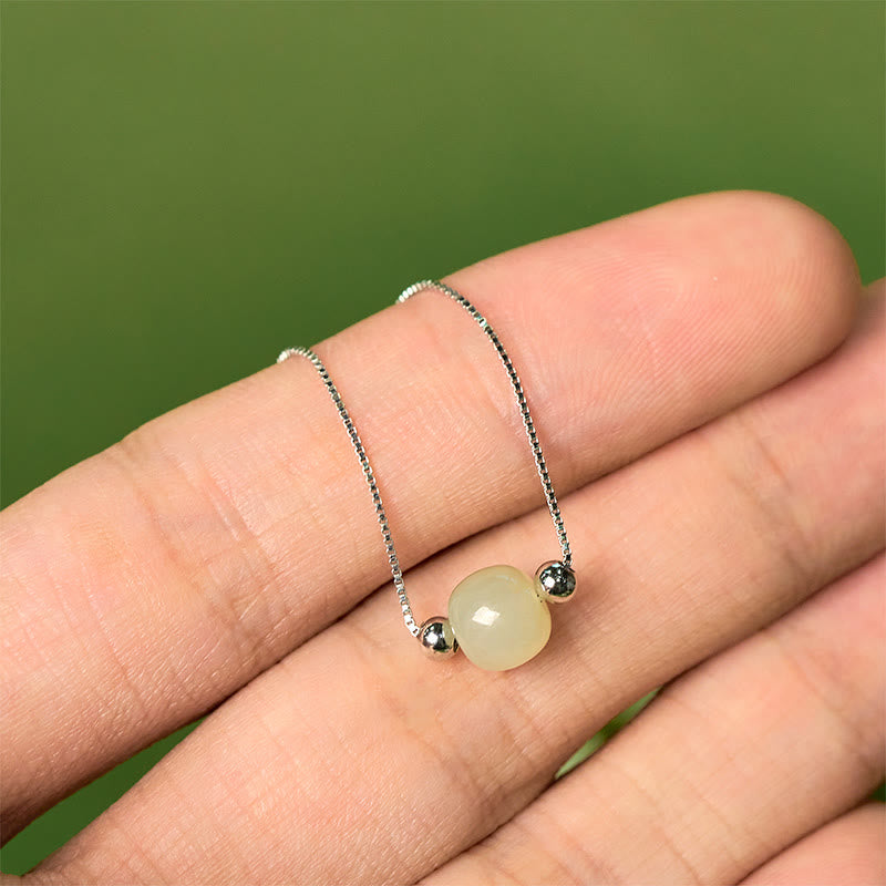 Pulsera de cadena con cuentas de jade natural de plata de ley 925 con Buddha Stones - image 21