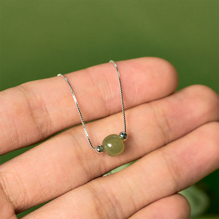 Pulsera de cadena con cuentas de jade natural de plata de ley 925 con Buddha Stones - image 12