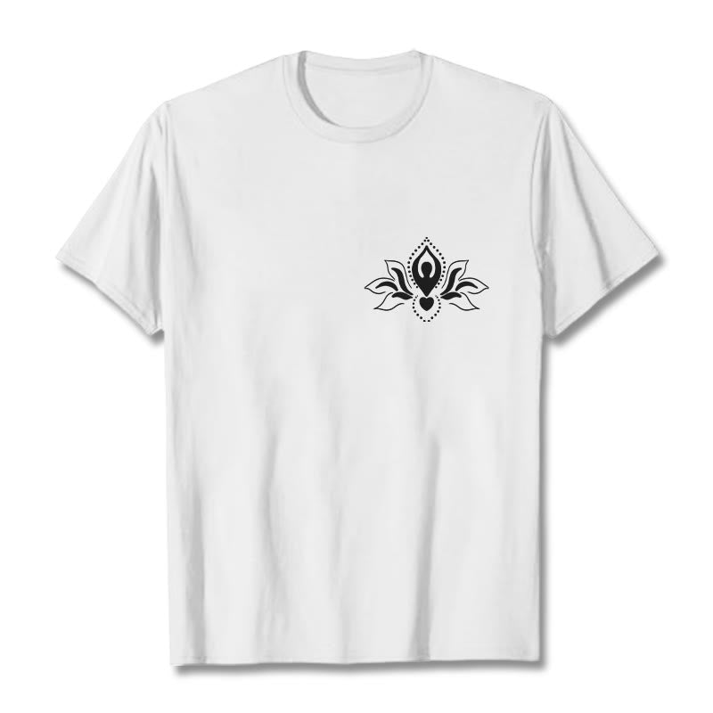 Camiseta con diseño de Buddha Stones de loto y meditación - Blanco - 2XL - image 1