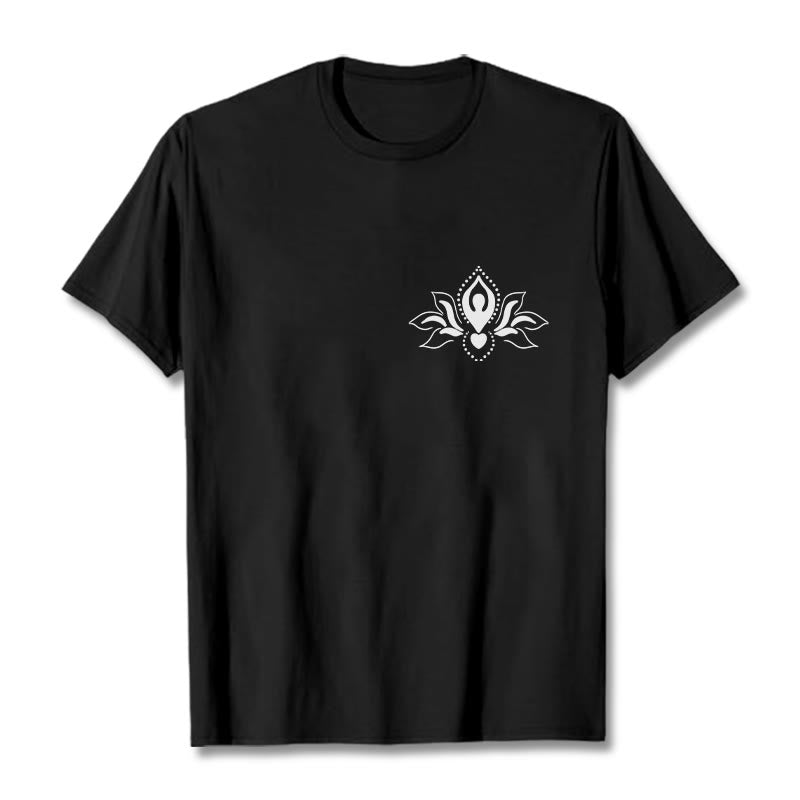 Camiseta con diseño de Buddha Stones de loto y meditación - Negro - 2XL - image 5