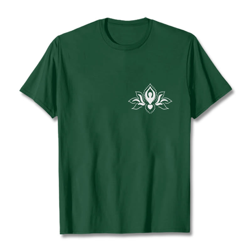 Camiseta con diseño de Buddha Stones de loto y meditación - Verde bosque - 2XL - image 11