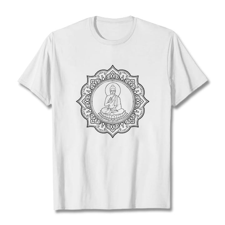 Camiseta con estampado de Buddha Stones de Buda - Blanco - 2XL - image 8