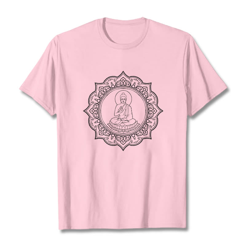 Camiseta con estampado de Buddha Stones de Buda - Rosa claro - 2XL - image 13