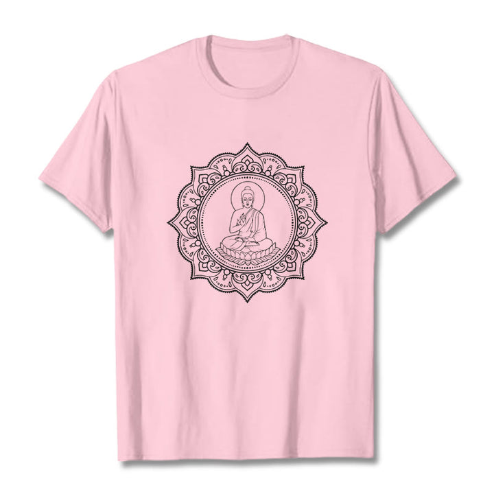 Camiseta con estampado de Buddha Stones de Buda - Rosa claro - 2XL - image 13