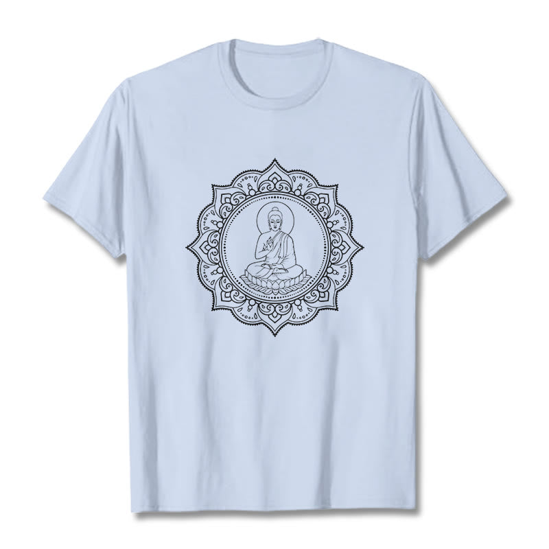 Camiseta con estampado de Buddha Stones de Buda - Cian claro - 2XL - image 19
