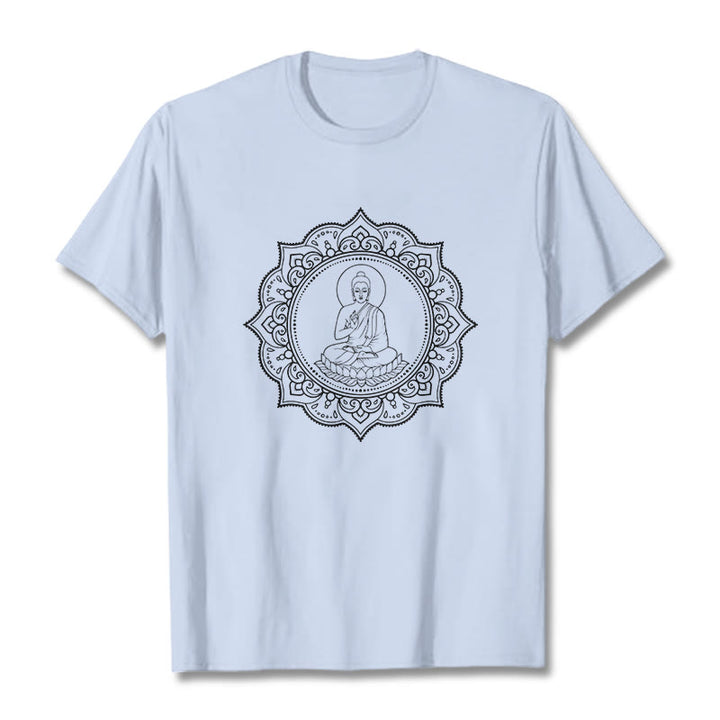 Camiseta con estampado de Buddha Stones de Buda - Cian claro - 2XL - image 19
