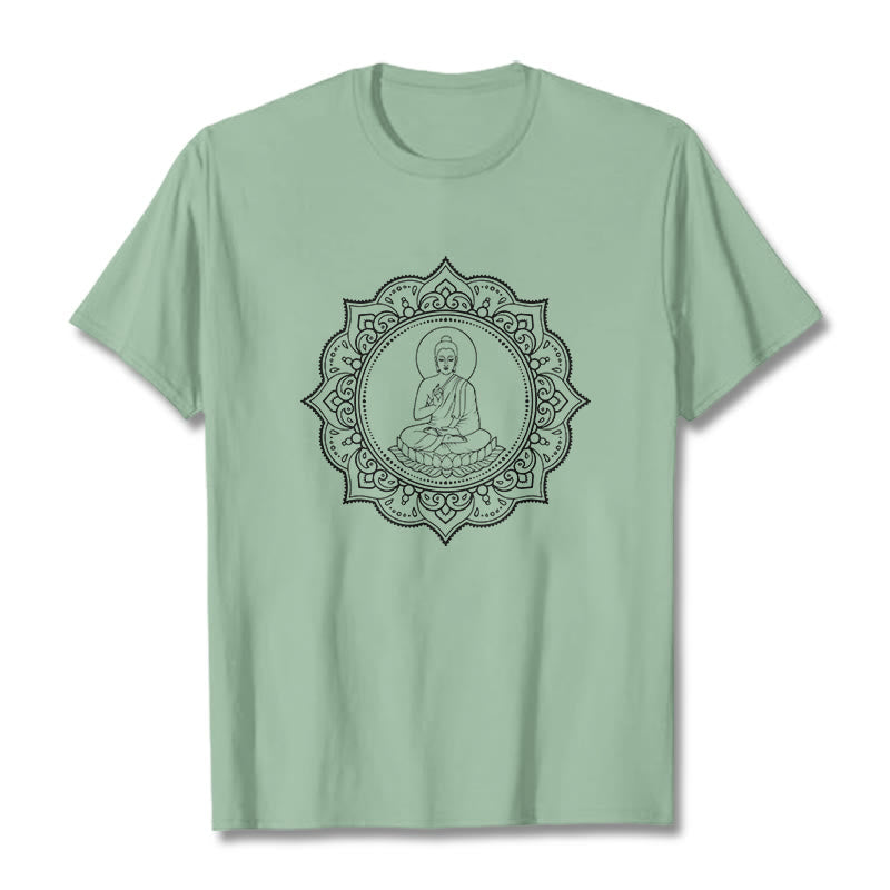 Camiseta con estampado de Buddha Stones de Buda - Verde pálido - 2XL - image 15
