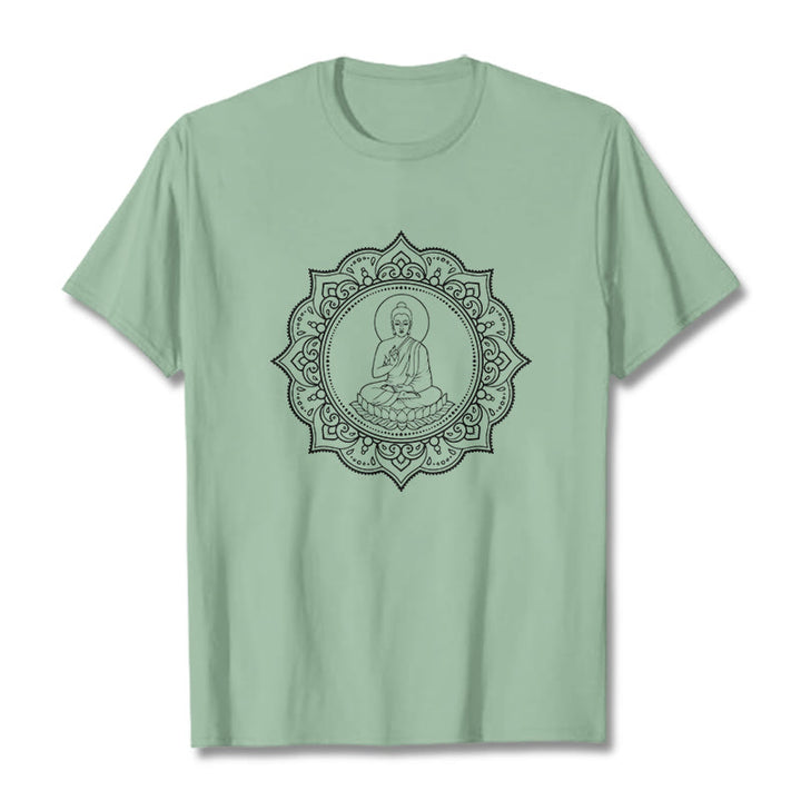 Camiseta con estampado de Buddha Stones de Buda - Verde pálido - 2XL - image 15