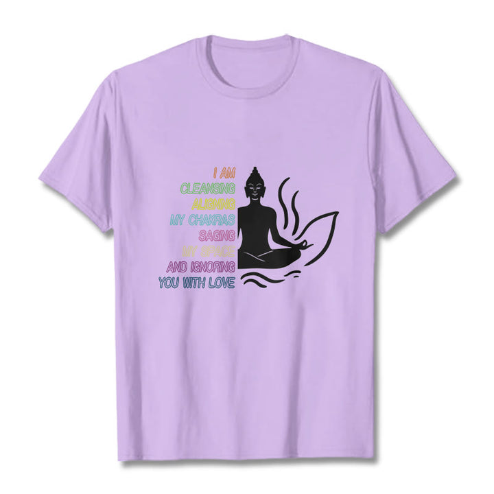 Camiseta con diseño de meditación de flor de loto y Buddha Stones - Ciruela - 灰色 - image 17