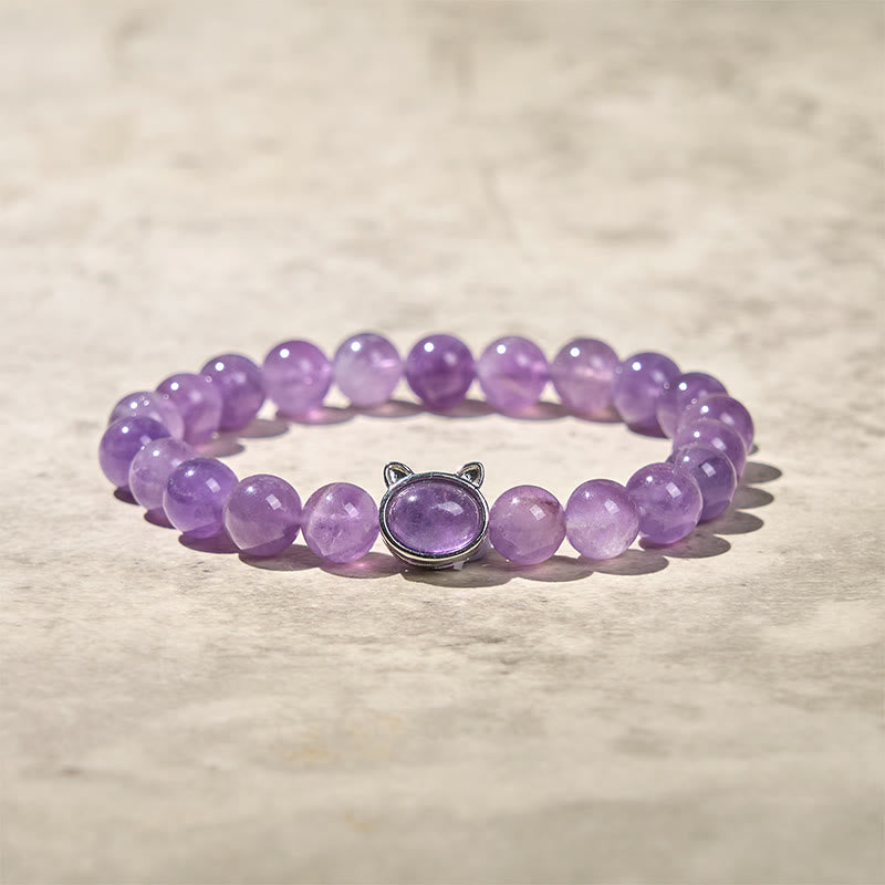 Pulsera curativa con cuentas de amatista natural y Buddha Stones - image 4