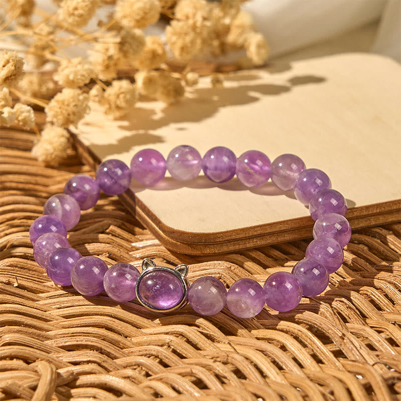 Pulsera curativa con cuentas de amatista natural y Buddha Stones - image 6