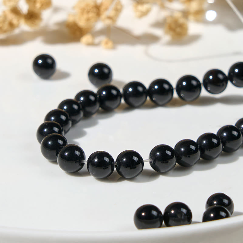 Pulsera de protección de ónix negro natural con Buddha Stones y gato negro - image 11
