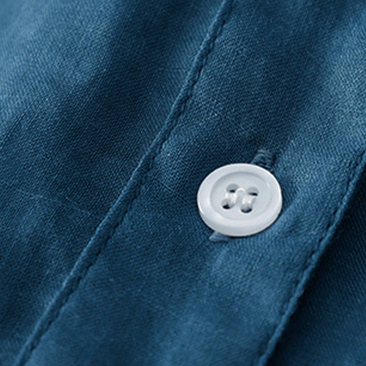 Camisa informal de algodón y viscosa con cuello en V y mangas tres cuartos para mujer de Buddha Stones - image 15