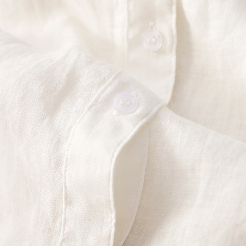 Camisa informal de algodón y viscosa con cuello en V y mangas tres cuartos para mujer de Buddha Stones - image 22