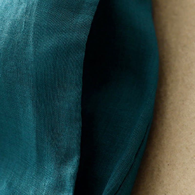 Pantalones anchos de algodón con cordón y bolsillos para mujer, diseño sencillo de Buddha Stones - image 3