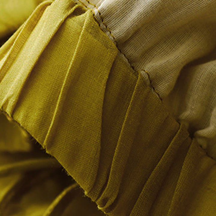 Pantalones anchos de algodón con cordón y bolsillos para mujer, diseño sencillo de Buddha Stones - image 19