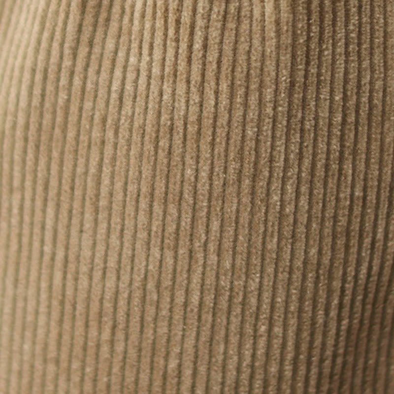 Pantalones de pana de algodón para mujer con bolsillos y botones informales con diseño de Buddha Stones - image 8