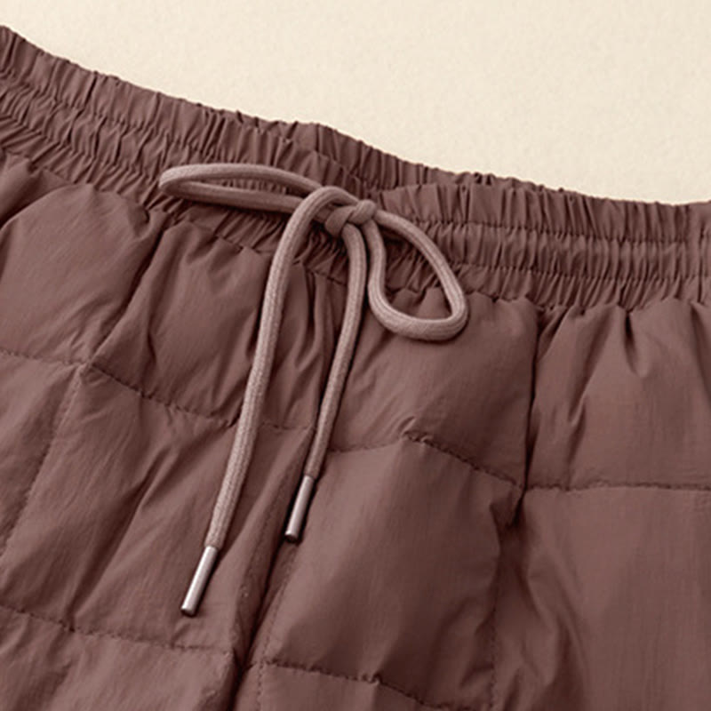 Pantalones de algodón para mujer con bolsillos y diseño de abertura en las piernas con cordón de invierno de Buddha Stones - image 11