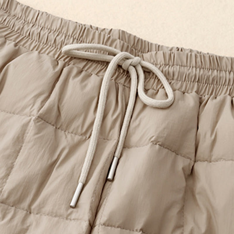 Pantalones de algodón para mujer con bolsillos y diseño de abertura en las piernas con cordón de invierno de Buddha Stones - image 4