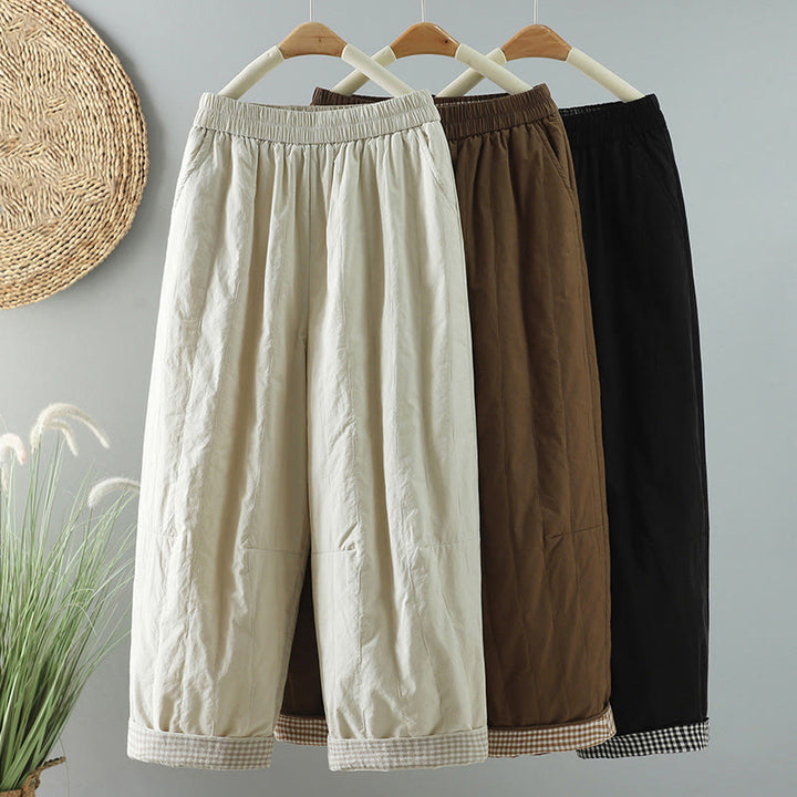 Pantalones harén de algodón hasta el tobillo con bolsillos para mujer , de Buddha Stones Winter Plain - image 24