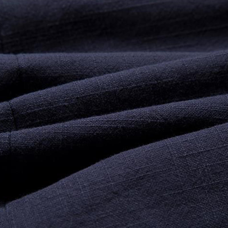 Chaqueta tipo kimono de lino y algodón para hombre, con diseño de rana china y botones de piedra de Buddha Stones , manga larga y abertura frontal. - image 11