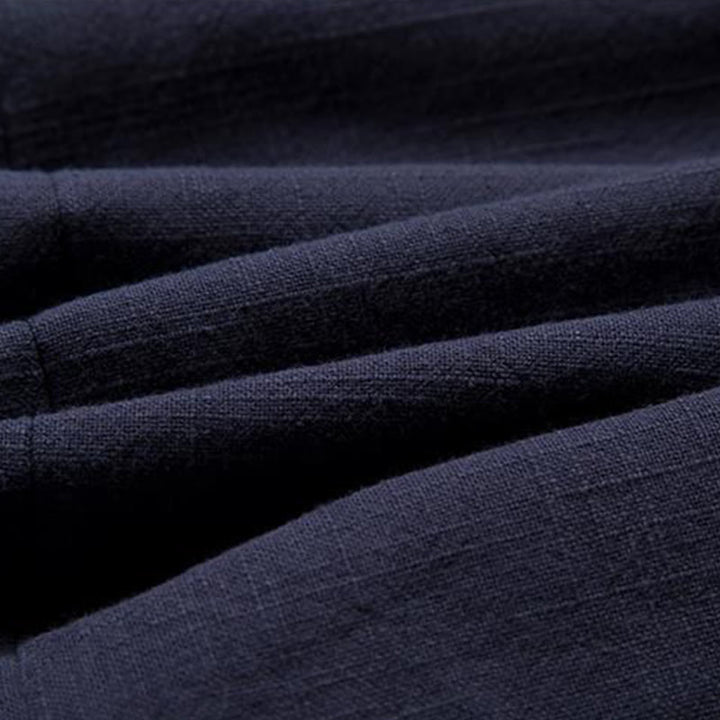 Chaqueta tipo kimono de lino y algodón para hombre, con diseño de rana china y botones de piedra de Buddha Stones , manga larga y abertura frontal. - image 11