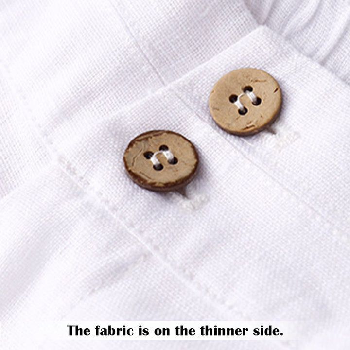 Pantalones anchos de lino con diseño sencillo e informal de verano para mujer con bolsillos con cremallera de Buddha Stones - image 7