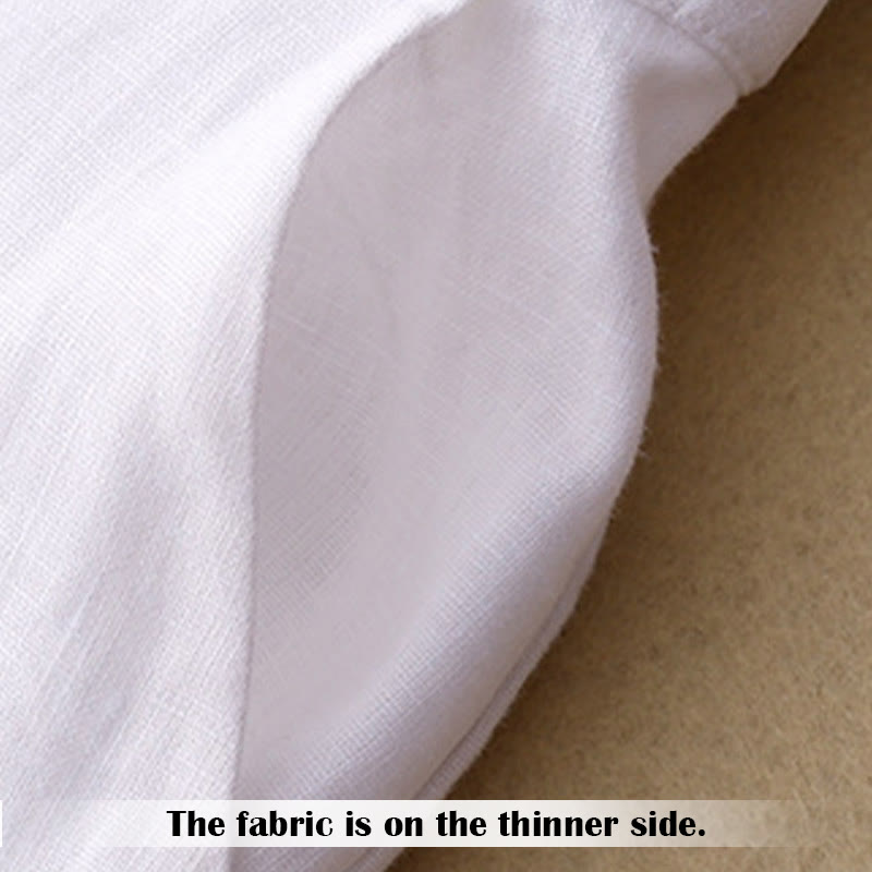 Pantalones anchos de lino con diseño sencillo e informal de verano para mujer con bolsillos con cremallera de Buddha Stones - image 8