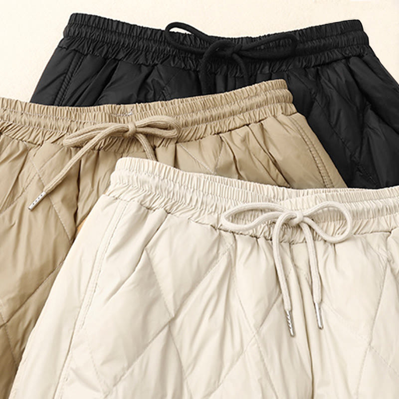 Pantalones casuales de algodón con cintura alta y cordón ajustable para mujer, de Buddha Stones, con pernera ancha y bolsillos. - image 17