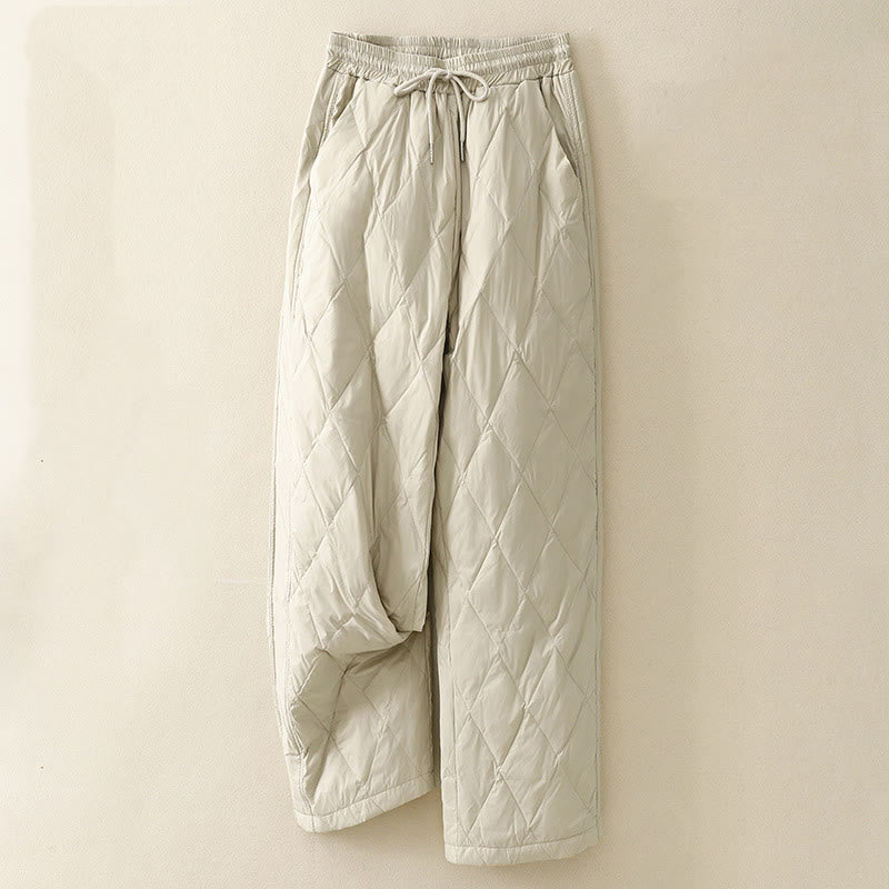 Pantalones casuales de algodón con cintura alta y cordón ajustable para mujer, de Buddha Stones, con pernera ancha y bolsillos. - Beige - US8-10，UK/AU12-14，EU40-42 (2XL) - image 8