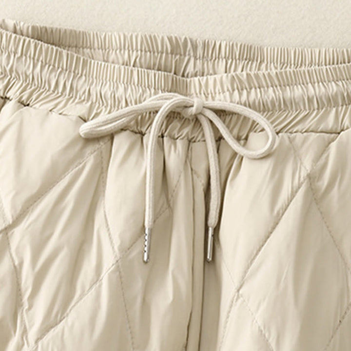 Pantalones casuales de algodón con cintura alta y cordón ajustable para mujer, de Buddha Stones, con pernera ancha y bolsillos. - image 12