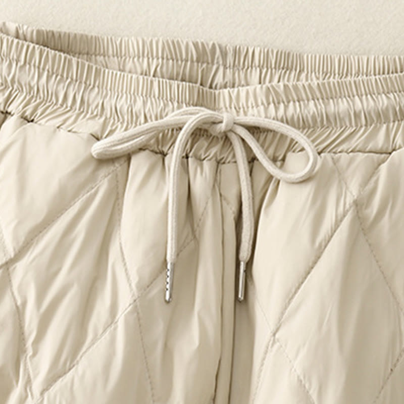 Pantalones casuales de algodón con cintura alta y cordón ajustable para mujer, de Buddha Stones, con pernera ancha y bolsillos. - image 11