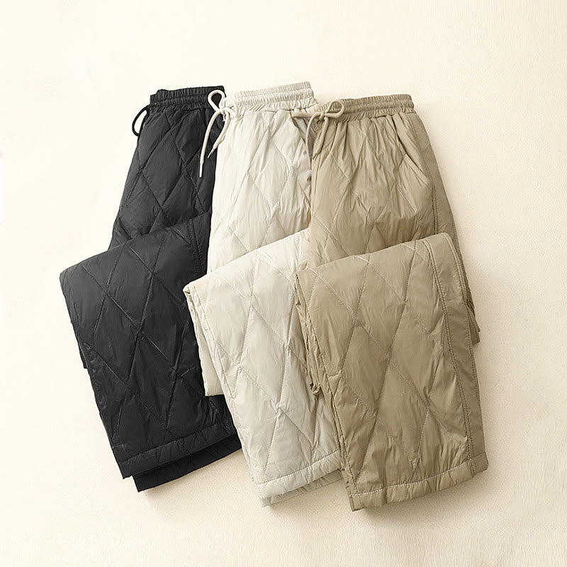 Pantalones casuales de algodón con cintura alta y cordón ajustable para mujer, de Buddha Stones, con pernera ancha y bolsillos. - image 15