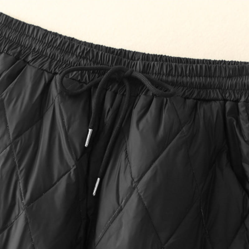 Pantalones casuales de algodón con cintura alta y cordón ajustable para mujer, de Buddha Stones, con pernera ancha y bolsillos. - image 5