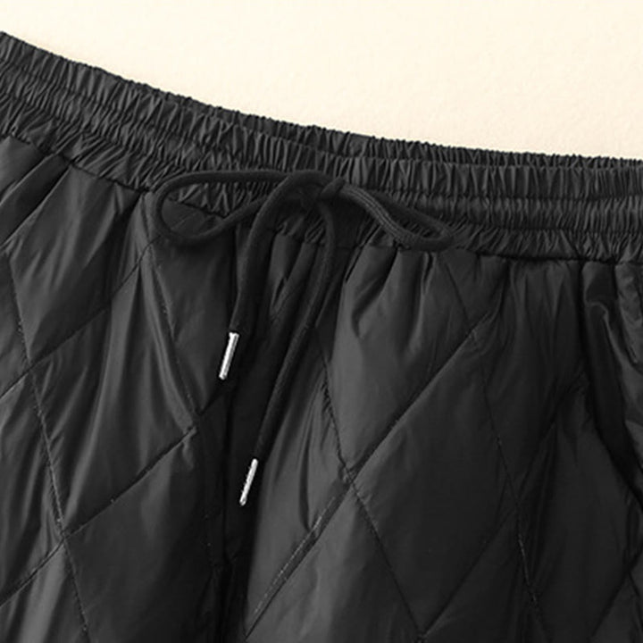 Pantalones casuales de algodón con cintura alta y cordón ajustable para mujer, de Buddha Stones, con pernera ancha y bolsillos. - image 5