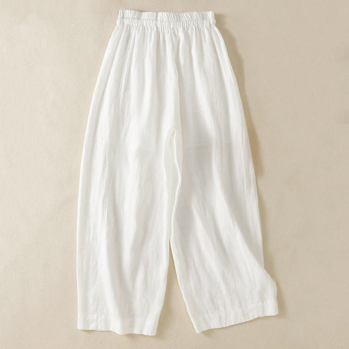 Pantalones de mujer Buddha Stones Commute de diseño sencillo con cordón ajustable y pernera ancha, con bolsillos. - image 29