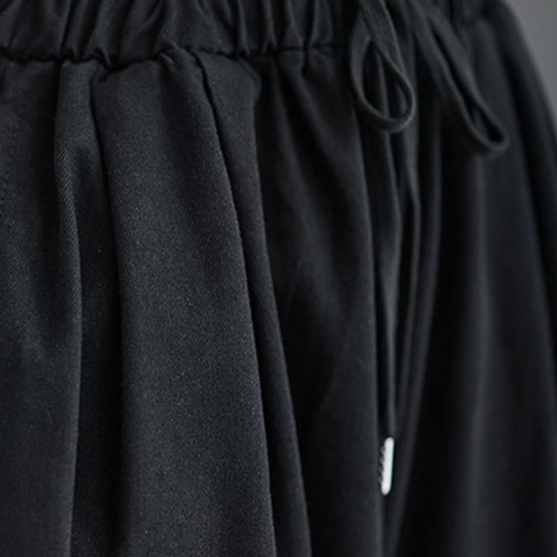 Pantalones anchos de algodón para mujer con diseño retro de abertura en la pierna y bolsillos de Buddha Stones - image 15