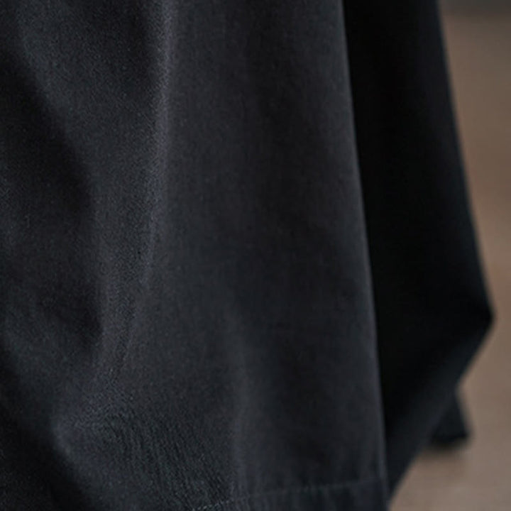 Pantalones anchos con abertura en la pierna y bolsillos para mujer, diseño retro de Buddha Stones - image 17