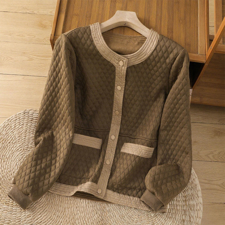 Chaqueta retro lisa de algodón de manga larga con bolsillos para mujer de Buddha Stones - Perú - US12, UK/AU16, EU44 (3XL) - image 29