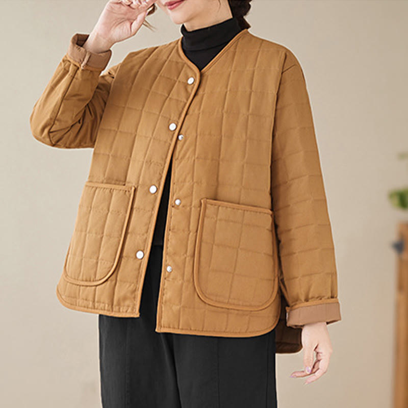 Chaqueta de algodón grueso de manga larga con bolsillos para mujer, estilo retro, con Buddha Stones - Perú - US14，UK/AU18，EU46 (2XL) - image 22