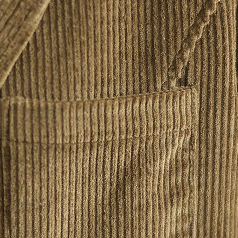 Chaqueta de pana de algodón de manga larga para mujer, estilo retro, con bolsillos y Buddha Stones - image 10