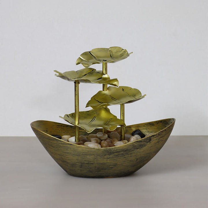 Fuente de cascada con forma de hoja de loto y Buddha Stones, adorno de mesa con luz LED, decoración para el hogar y la oficina. - image 27