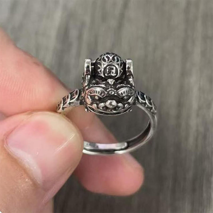 Anillo giratorio con moneda de cobre PiXiu de Feng Shui de la suerte con Buddha Stones - image 5