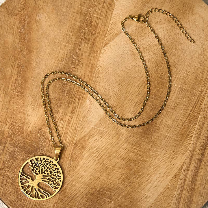 Colgante de acero de titanio con Buddha Stones y el Árbol de la Vida para la Iluminación - image 3