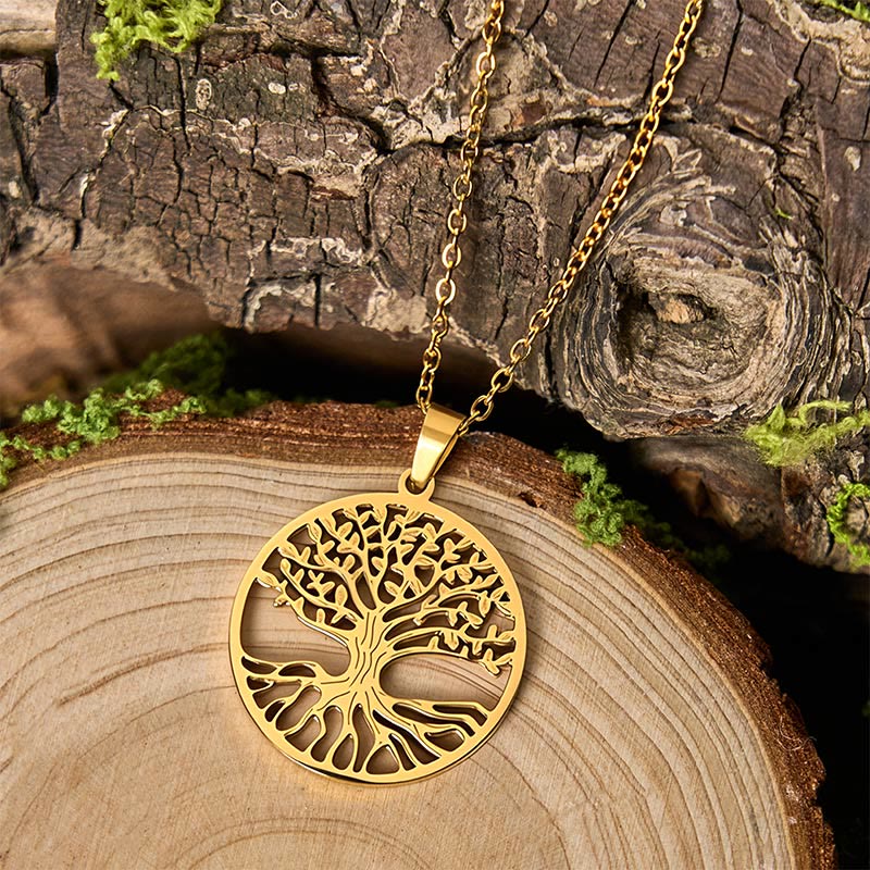 Colgante de acero de titanio con Buddha Stones y el Árbol de la Vida para la Iluminación - image 2