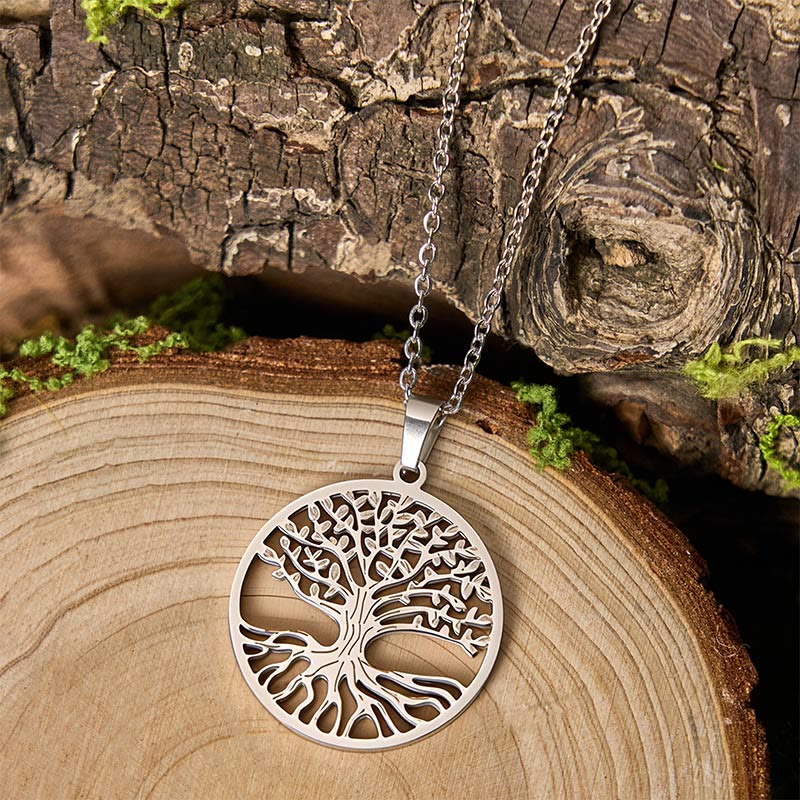 Colgante de acero de titanio con Buddha Stones y el Árbol de la Vida para la Iluminación - image 8
