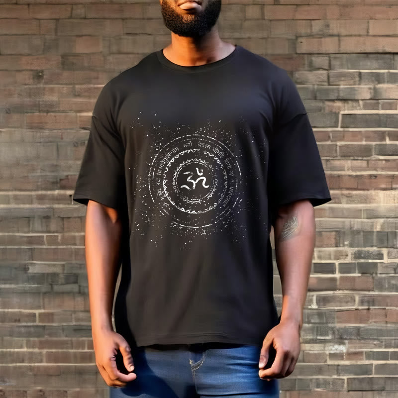 Camiseta de algodón con estampado de mantra y símbolo Buddha Stones - image 7